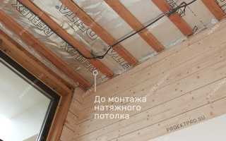 Практично ли делать натяжной потолок в доме из бруса